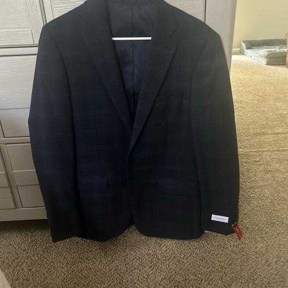 Calvin Klein Black Sport Coat with Notch Lapel - Picture 1 of 4